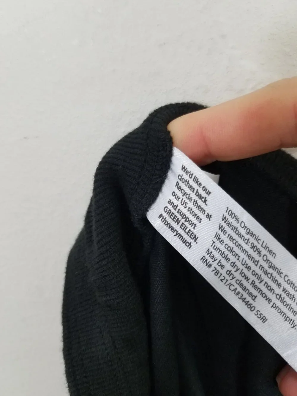 EUC Eileen Fisher Organic Linen Pull-On Drawstring Waist Pants Black Size M